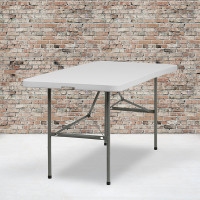 Flash Furniture 30''W X 60''L Plastic Bi-Fold Folding Table DAD-YCZ-152Z-GG